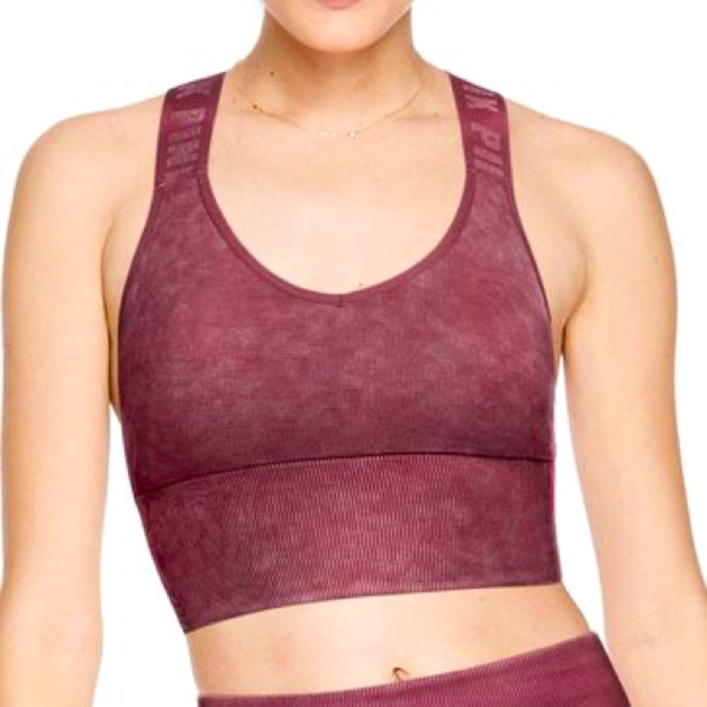 NWT PINK Sport Light Support Sports Bra Size M with removable padding